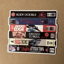 Erotic thrillers 80s Horror VHS Stack Sticker Fatal Attraction Dressed To Kill - £3.93 GBP