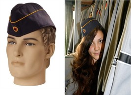 Vintage German Air Force navy side cap beret Luftwaffe hat army forage g... - £4.99 GBP