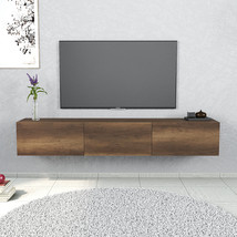 Tuscania Floating TV Stand &amp; Media Console for TVs up to 80&quot; - Walnut Color - £195.39 GBP