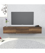 Tuscania Floating TV Stand &amp; Media Console for TVs up to 80&quot; - Walnut Color - £194.78 GBP