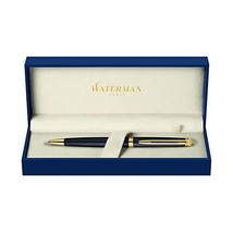 Waterman Hemisphere Trim Ballpoint Pen, Medium - Matt Black Gold Trim  - $125.00