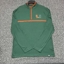 Miami Hurricanes Shirt Men Large Green Fanatics Long Sleeve Activewear N... - $31.94 CAD