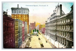 Government Square Street View Cincinnati Ohio OH UNP DB Postcard V19 - £3.21 GBP