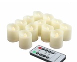 12 pcs valentines day flameless led tea light candles with remote thumb155 crop