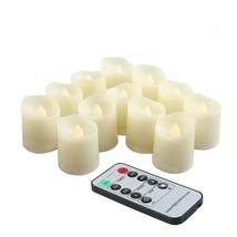 12 Pcs Valentines Day Flameless LED Tea Light Candles with Remote - £40.86 GBP