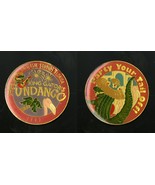 UNIVERSAL STUDIOS 1997 MARDI GRAS HEAVY BRONZE &amp; CLOISONNE COIN MEDALLION  - $27.37 CAD