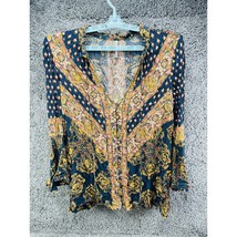 Women’s free people Long Sleeve Blouse Size Medium Multicolor Sexy Top - £21.32 GBP