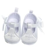 Booulfi Baby Girls Baptism Christening Shoes Booties White Size 12-18 Mo... - €3,82 EUR