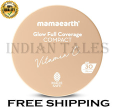 Mamaearth Glow Full Coverage Compact SPF 30 with Vitamin C &amp; Turmeric - 9 g  - £21.62 GBP
