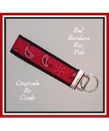 Red Western Wristlet, Red Western Key Fob, Western Key Ring, Western Key... - £4.59 GBP