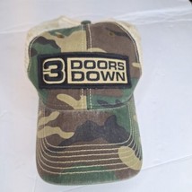 3 Doors Down Legacy Trucker Camo Hat Snapback Adjustable Distressed  - $14.84