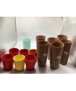 Tupperware Vintage Set Of 13 Drinking Tumblers cups glasses - $248.79 MXN