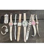 Lot of 9 White Color Silver and Gold Toned Watches Guess Estate Finds EG - $9.89