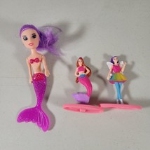 Little Mermaid Figures Toy Lot Size 3&quot; to 5.5&quot; Tall 2 With Stands Disney - $9.69