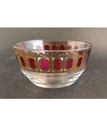 Vintage Culver Majorca, Cranberry Red &amp; Gold, 4&quot; Glass REPLACEMENT DIP BOWL - £12.64 GBP