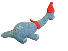 Hallmark Blue Dinosaur Plush 16&quot; w/ Red Hat &amp; Scarf/Star on Chin Stuffed... - £16.59 GBP
