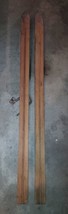 Antique Wood Skis Vintage Downhill Wooden Skis 147  cm Long - $79.20