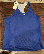 NWT New Under Armour UA Blue Double Reversible Women&#39;s Jersey Size S Small - $15.99