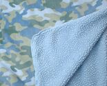 Chick Pea Baby Blanket Camo Camouflage Blue green Sherpa Plush camoflauge - $30.00