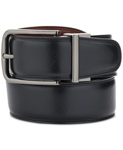 ORIGINAL PENGUIN Men&#39;s Reversible Feather Edge Creased Bonded Leather Belt 34 - £19.89 GBP