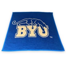 Vintage BYU Brigham Young University Blanket Cougars College University Blue USA - £78.95 GBP