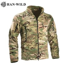 Full Zipper US  Jackets Thermal Fleece  Jacket Safari Coat Hi Outdoor Army Jacke - £107.19 GBP