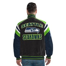 G-III Officially Licensed NFL Seattle Seahawks Varsity Suede Leather Jacket XXL - £85.62 GBP