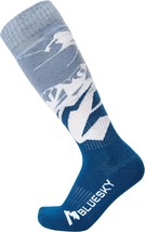 Merino Wool Ski Socks: Over-The-Calf, Non-Slip Cuff, For Men And Women,, Hiking. - £28.75 GBP