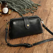 Top Quality Pure Cowhide Shoulder Bags Copper Buckle Messenger Bag Leather Fashi - £63.55 GBP