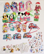 Christmas Gift Tags Kids Stickers Minons My Little Pony Cars Mickey Lot ... - $14.96
