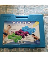 York Barbell Company 20 Pound Vinyl Fit Bell Set with Carrying Case - 2,... - $34.65