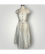 Vintage 1950s Dress Button Front Ivory Shirt Dress Tailored Juniors Shee... - £57.34 GBP
