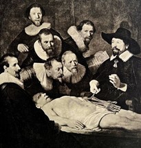 Rembrandt 1944 Anatomy Lesson Professor Tulp Gravure Medical Phaidon Print DWU9 - £95.91 GBP