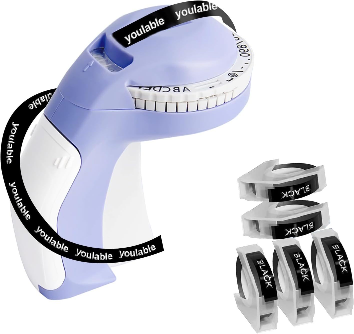 Embossing Label Maker With 5 Black Rolls, 3D Embosser Handheld Label, Pu... - $38.99