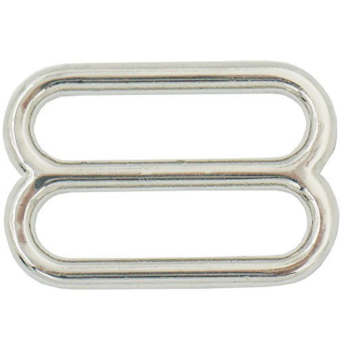 Bluemoona 20 Pcs - 1" 25mm Widemouth Triglides Webbing Slides Metal Round 4 Leat