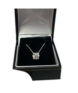 1.00ctw Round Solitaire Lab Grown Diamond Necklace 14K White Gold 18&quot; - $1,098.81 CAD