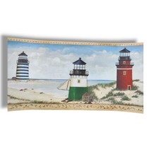 David Carter Brown Lighthouse Wallpaper Border By The Sea DC2082B 5 Yds ... - $24.99