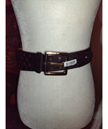 MICHAEL KORS MK Belt Black Gold Stars Genuine Leather Size XS - $15.78 CAD