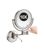 Wall Mounted Lighted Makeup Mirror, 8&quot; Double Sided 1X/10X Magnifying Va... - €51,70 EUR