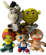 Set of 5 Shrek Plush Toys 7 inch each. Dreamworks Stuffed Animals. New w... - $52.91