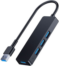 4 Port USB 3.0 Hub, I Powered USB Hub Splitter, Ultra Slim USB Hub for Laptop - £8.59 GBP