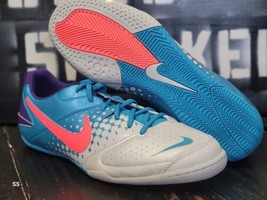 2011 Nike Elastico IC Blue/Pink/White Indoor Futsal Soccer Shoes Men 12 - $91.63