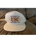 Vintage USC Trojans Snapback  Adjustable White Hat Cap - £45.94 GBP