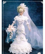 Annie&#39;s Attic  Crochet booklet 1996 Bride doll Gown  11 1/2&quot; Fashion Doll - £4.75 GBP