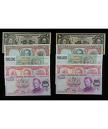 México, Argentina &amp; Uruguay Secuencial Notas Lote 5 Juegos De 2 Notas - $57.71