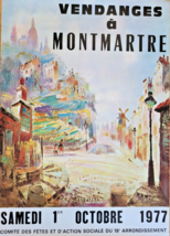 VENDANGES MONTMARTRE - GRAPE HARVEST - ORIGINAL POSTER - PARIS - RARE - ... - $141.55