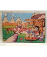Flintstones 1975 Dutch Placemat/Wall Hanging Fred Flintstone &amp; Barney Ru... - $19.95