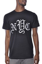 1183ml Cuarenta Ounce Inglés Antiguo Nueva York Nyc Bordado Camiseta Negra Nwt - £12.92 GBP