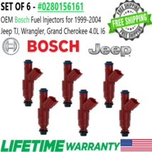 Bosch New Genuine 6Pcs Fuel Injectors for 1999-2004 Jeep TJ 4.0L I6 #0280156161 - £237.04 GBP