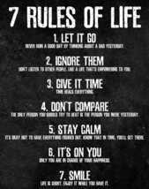 7 Rules Of Life Motivational Poster - Printed On Premium Cardstock Paper - Sized - £28.08 GBP